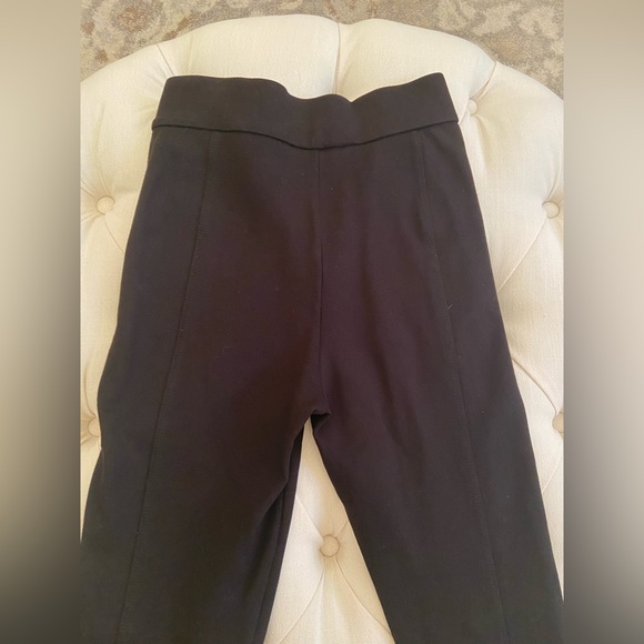 ZARA high waisted Black Pants Gold zipper detail sz XS - Picture 4 of 5